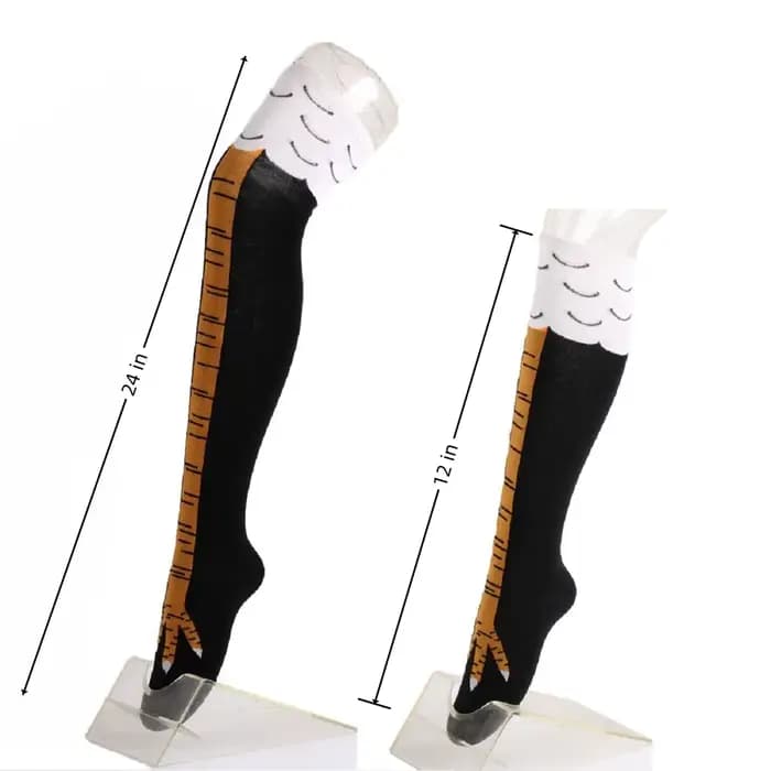 Chaussettes longues à imprimé de pieds jetables pour femmes