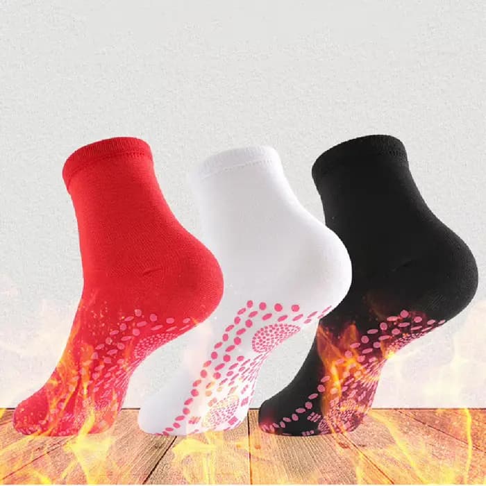 Chaussettes magnétiques chaudes d'hiver pour hommes et femmes, chaussettes confortables auto-chauffantes pour thérapie de massage