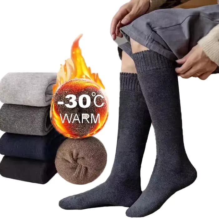 Chaussettes longues en laine pour hommes
