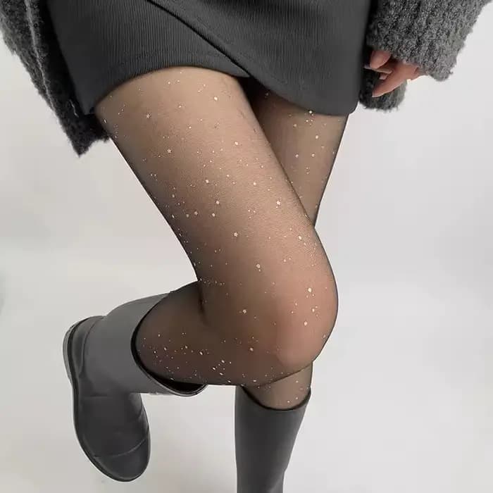 Collants étoiles Sexy à paillettes pour femmes