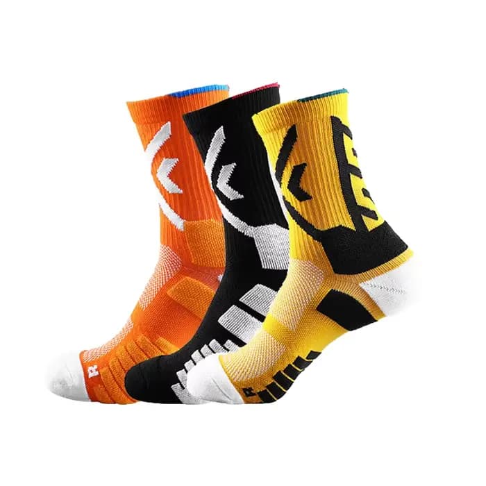Elite Sport cyclisme basket-ball chaussettes Compression course homme noir tendance respirant longue randonnée amortissement athlétique professionnel