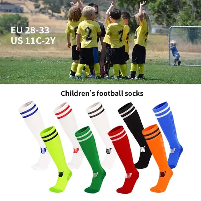 Chaussettes de Football pour enfants garçons filles 4-12 ans athlétique