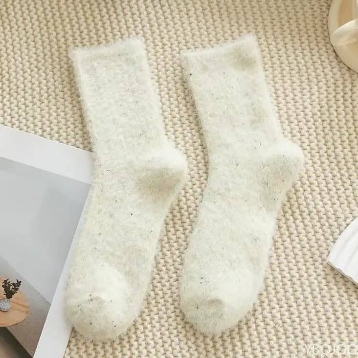 7 paires de chaussettes en polaire de vison pour femmes en hiver
