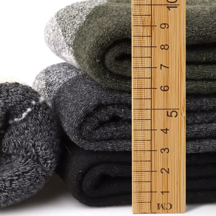 3 paires de chaussettes en laine mérinos Super épaisse pour hommes