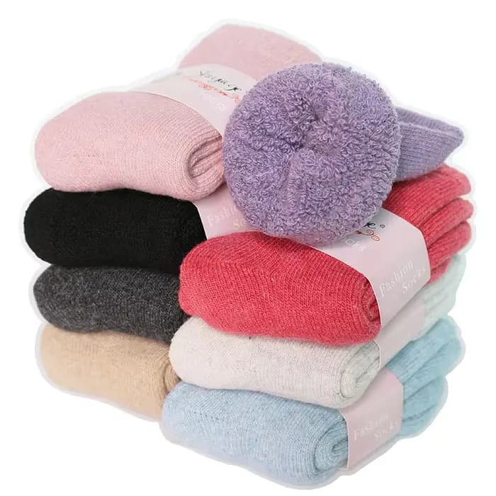 Chaussettes en laine épaisse et chaude pour femmes