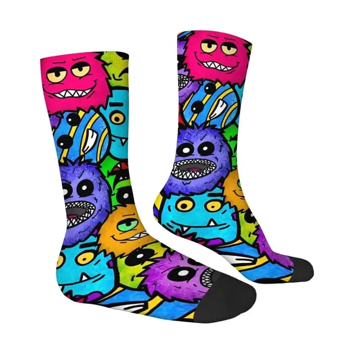 Chaussettes imprimées sur le thème des dessins animés pour hommes