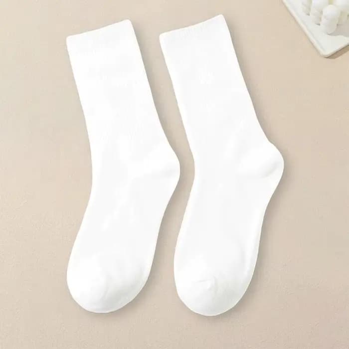 5 paires de chaussettes de couleur unie pour femmes