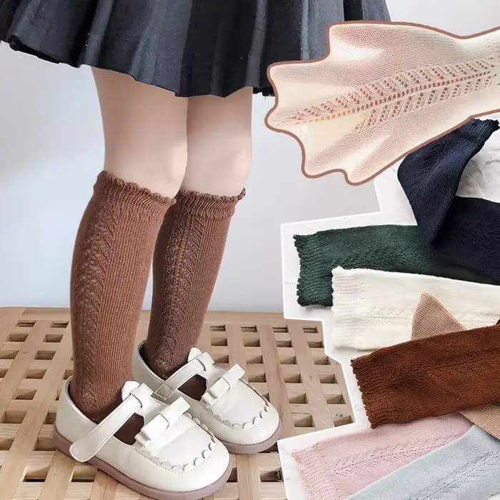 1 paire 100% coton enfants chaussettes hautes bébé filles garçons printemps automne