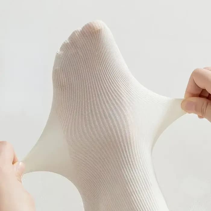 10 paires de chaussettes en soie glacée pour femmes, Tube moyen, couleur unie, Style empilé, chaussettes décontractées respirantes et douces