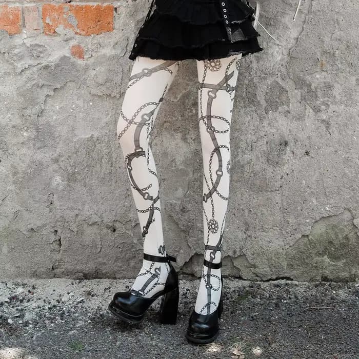 80D collants Camouflage imprimé pied-bas collants automne hiver japonais imprimé léopard bas Sexy femmes collants