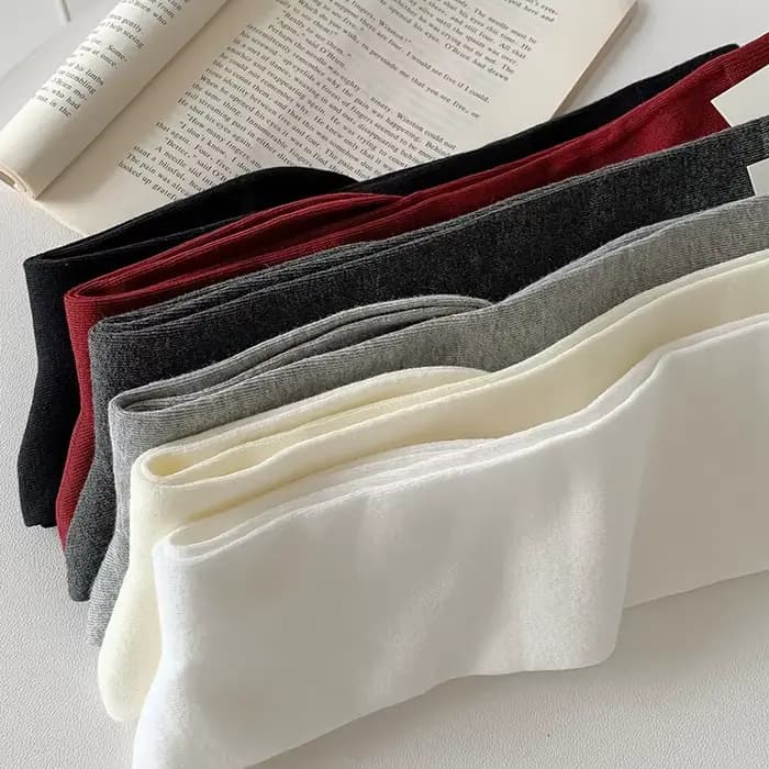 Femme bas haute qualité mode plaine Style japonais genou chaussettes hautes pour femmes respirant longues