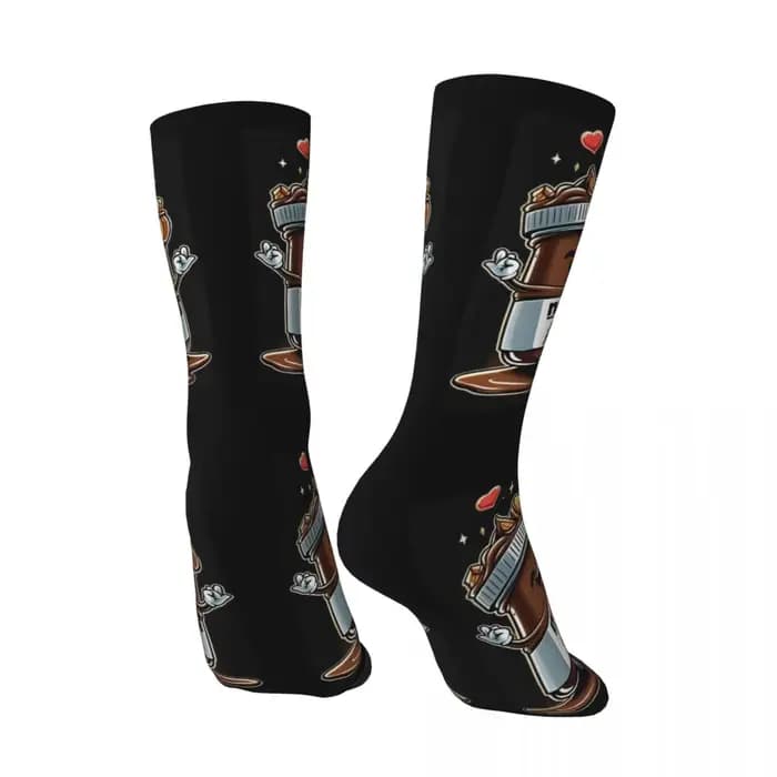 Foods Nutella bas Design Harajuku chaussettes hiver anti-dérapant