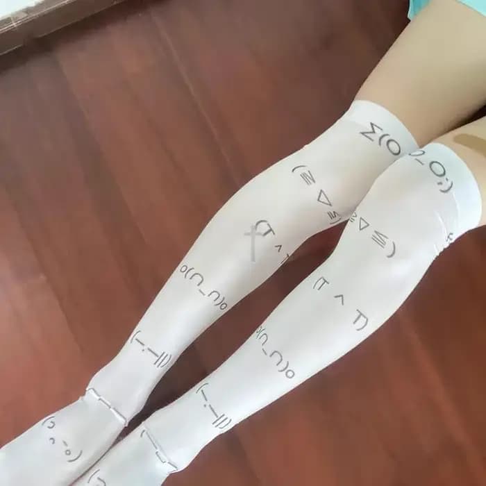 Chaussettes longues gothiques imprimées pour femmes
