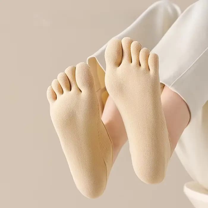 1/3/5 paires de chaussettes orthopédiques pour femmes, Design côtelé, coupe basse, soulagement des oignons, séparateur d'orteils à cinq doigts, EU 34-39