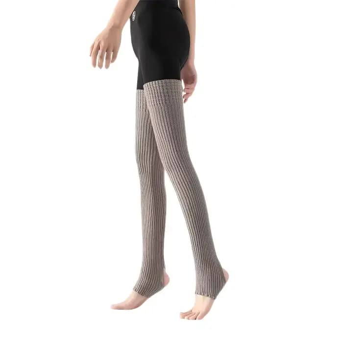 CLYFAN 1 paire jambières chaussettes à la mode longue chaussette sans pieds hiver danse jambe bas respirant Yoga Ballet bas