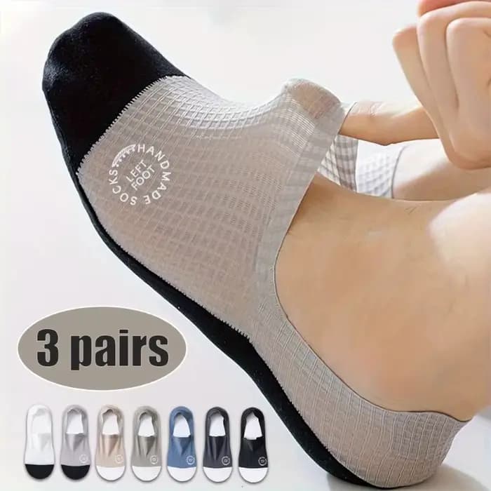 3 paires de chaussettes invisibles pour hommes