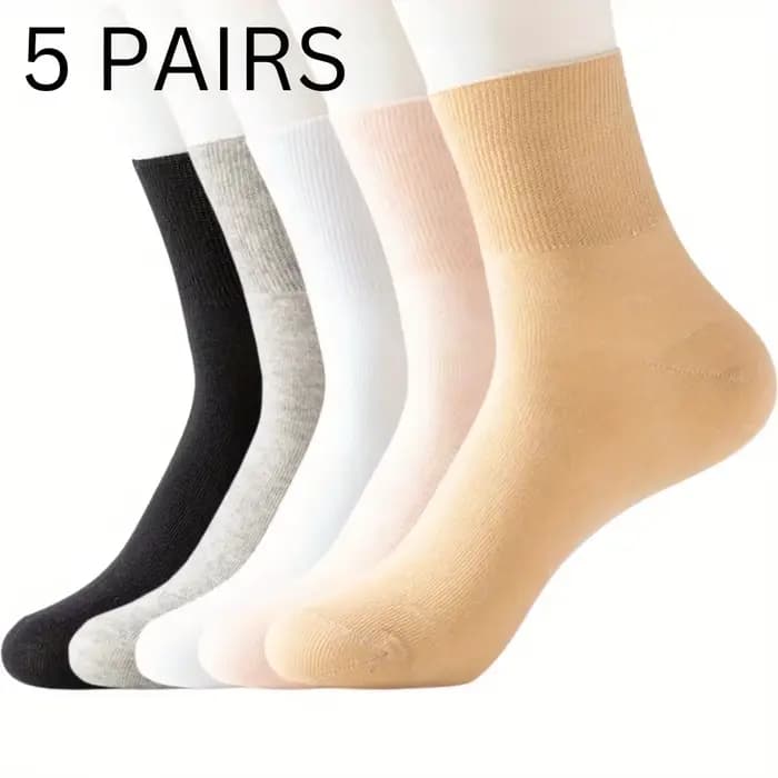5 paires de chaussettes pour diabétiques non reliées pour femmes