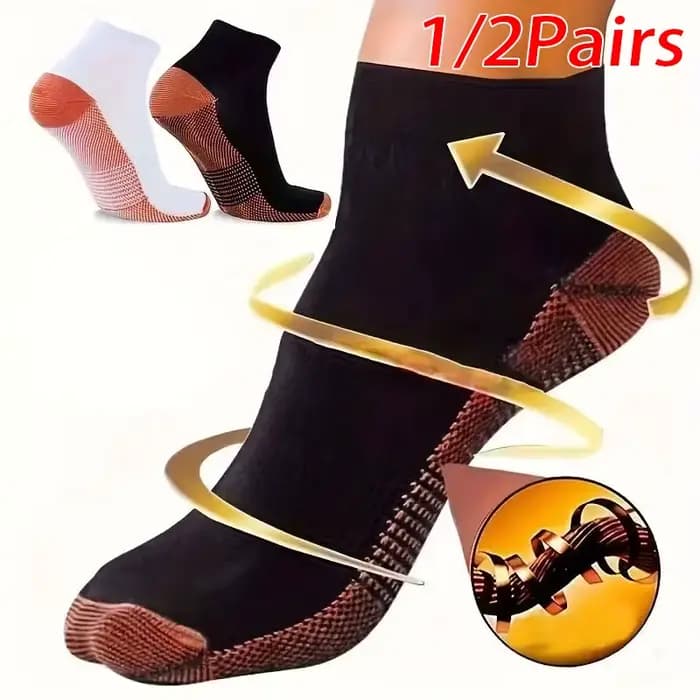 1/2 paires de chaussettes de compression pour hommes et femmes