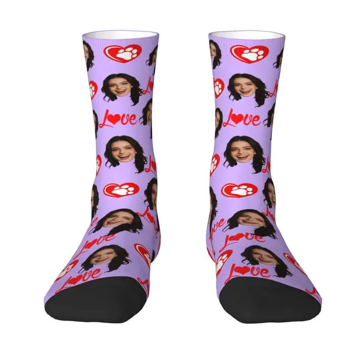 Chaussettes personnalisées en forme de visage