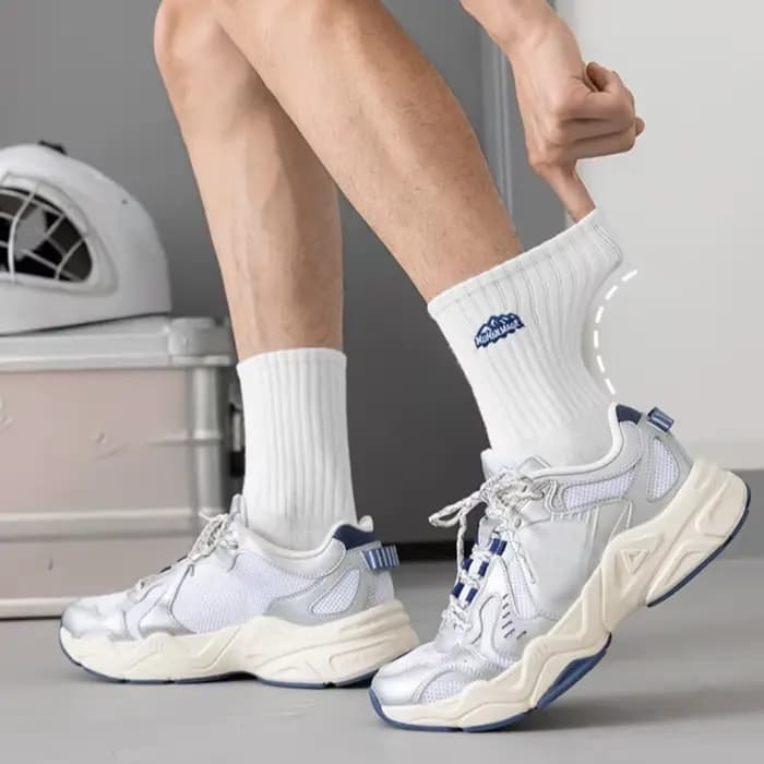Chaussettes mi-mollet côtelées rétro pour hommes