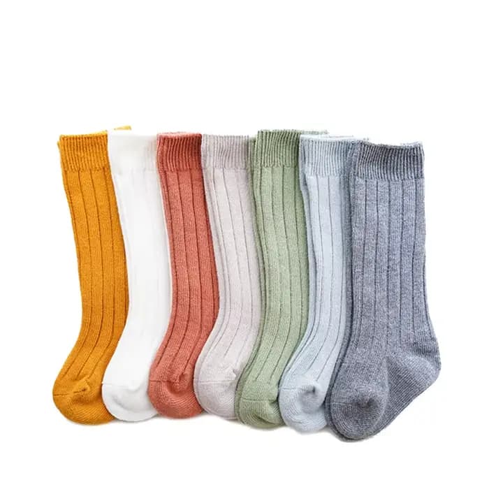 Chaussettes Hautes en Coton pour Bébé Garçon et Fille de 0 à 5 Ans