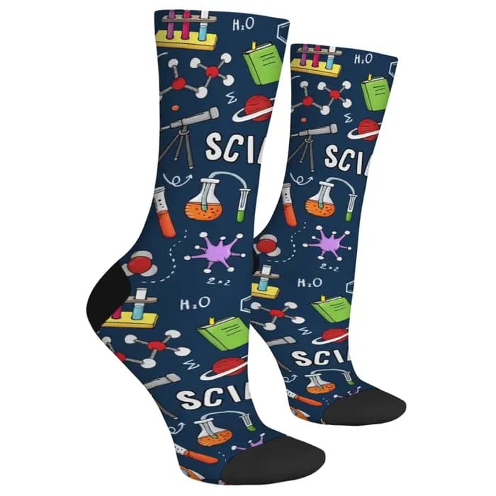 1 paire toutes saisons randonnée heureux hommes équipage chaussettes incroyable Science hiver