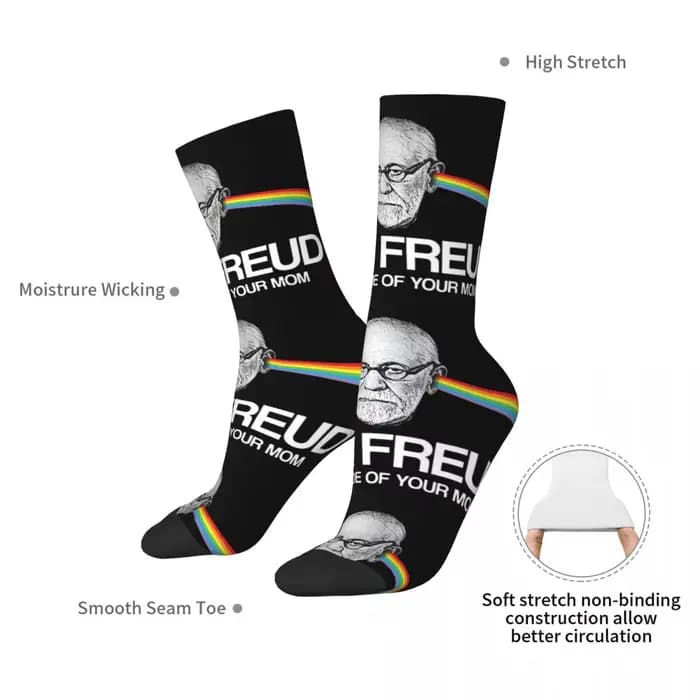 Pink Freud - Côté sombre de votre maman Chaussettes Harajuku Bas absorbants