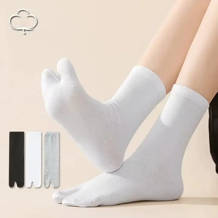 Chaussettes Tabi à deux doigts en fibre pour hommes et femmes