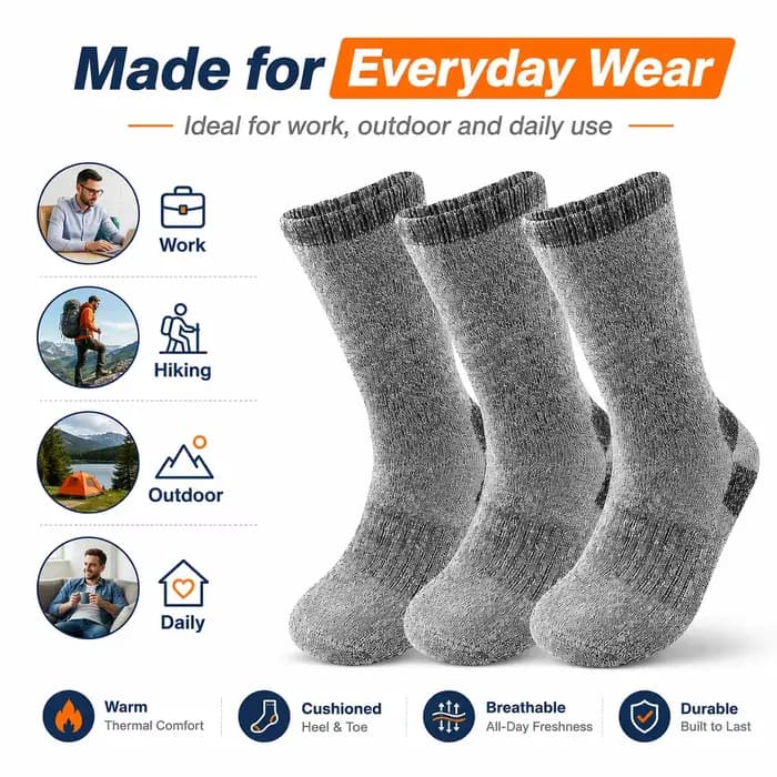 Chaussettes thermiques pour hommes et femmes