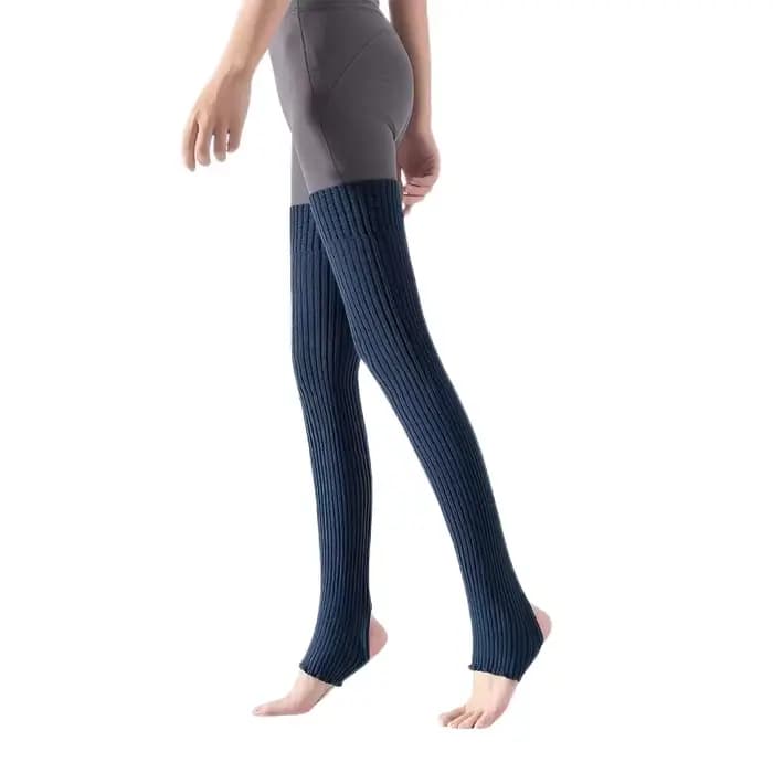 CLYFAN 1 paire jambières chaussettes à la mode longue chaussette sans pieds hiver danse jambe bas respirant Yoga Ballet bas