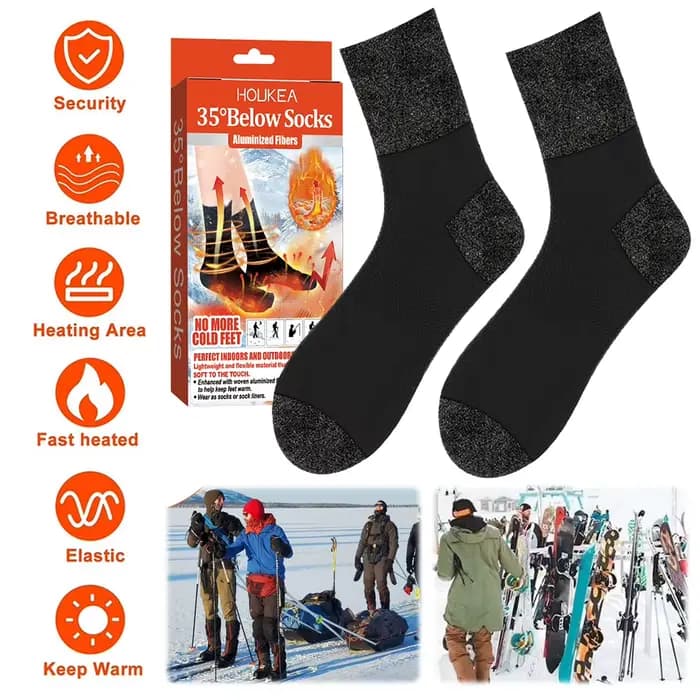 Chaussettes auto-chauffantes d'hiver