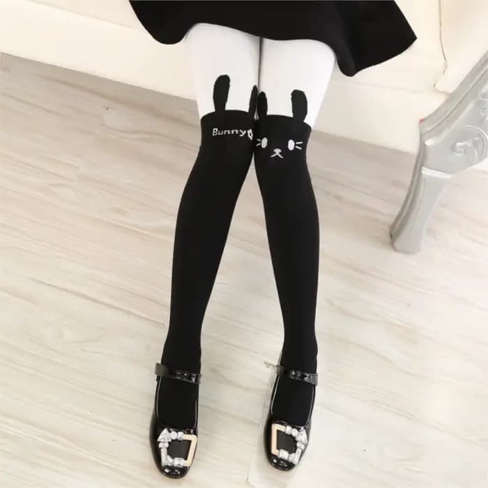 Nouveaux collants de dessin animé pour enfants pour belles filles Patchwork broderie modèles bas printemps collants bébé Kawaii collants