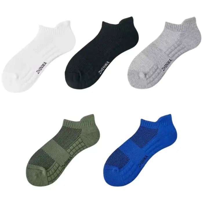 5 paires de chaussettes de sport en coton pour hommes