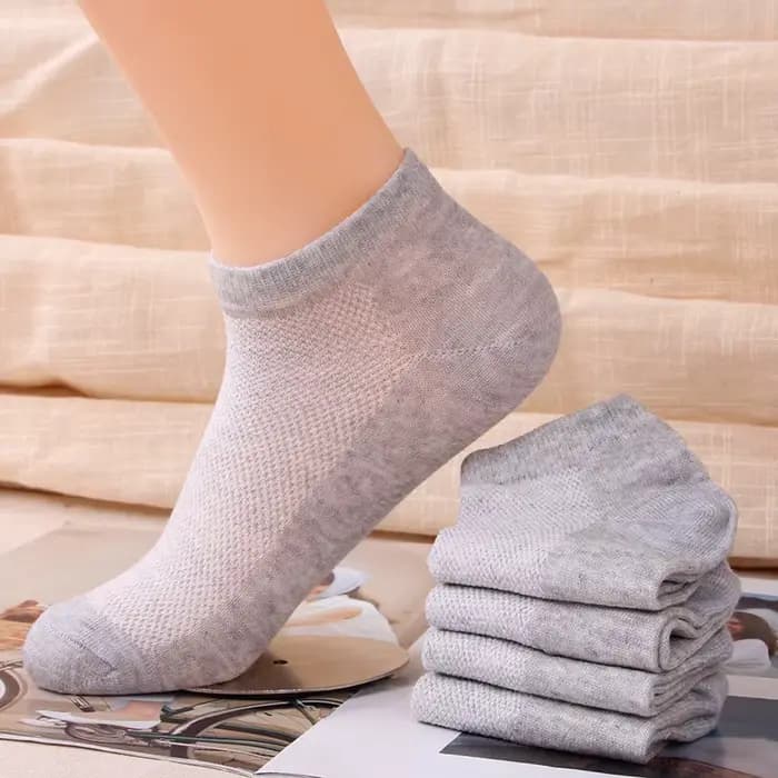 Chaussettes courtes pour hommes, chaussettes de Sport, de cyclisme, d'été, respirantes, coupe basse, en coton, décontractées, bateau, invisibles, 1/5 paires