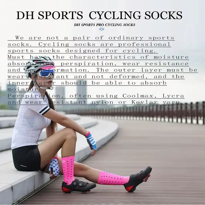 Dh Sports femmes Performance vtt chaussettes de cyclisme Guy Funky vélo de route en Nylon rayure