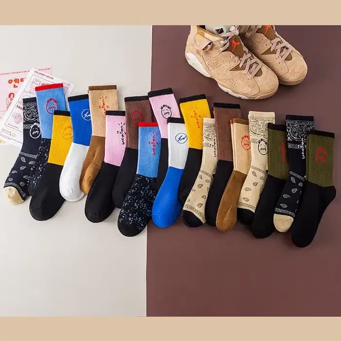 Nouvelles chaussettes pour hommes Hip-hop rue Skateboard Cactus Jack Skate Crew