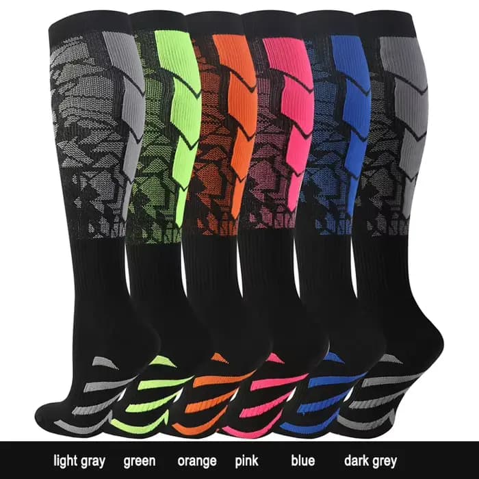 Chaussettes de compression de sport pour hommes pour femmes et hommes-chaussettes de soutien des mollets pour la course à pied infirmières vol grossesse Circulation athlétique
