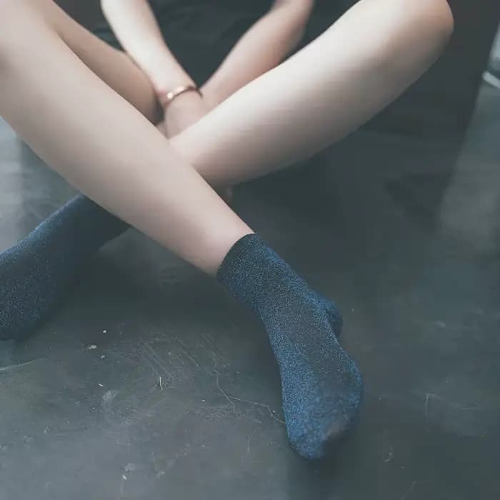 Nouveau équipage athlétique printemps été chaussette femmes Pile Version or argent fil solide respirant absorbant la sueur mi-mollet B8W205