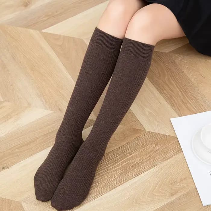 Bas en laine Pure longueur mollet pour femmes