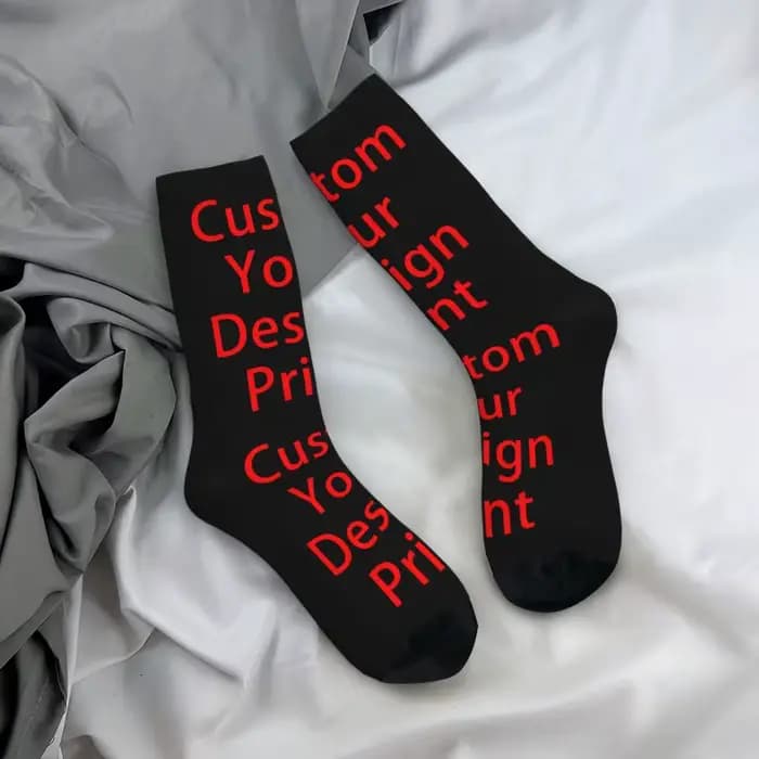 Personnalisez votre conception chaussettes femmes hommes chaud impression 3D Logo personnalisé imprimé