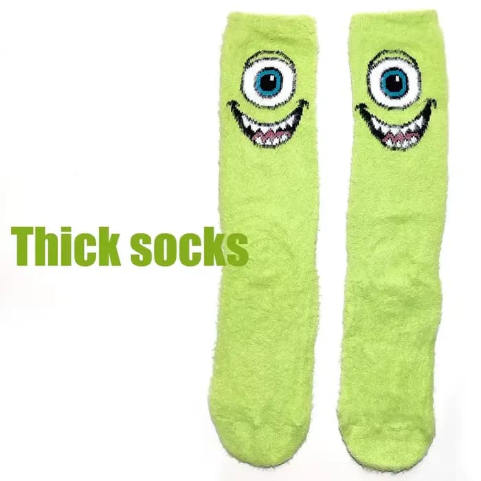 Chaussettes Disney amusantes en velours et fourrure de vison pour femmes