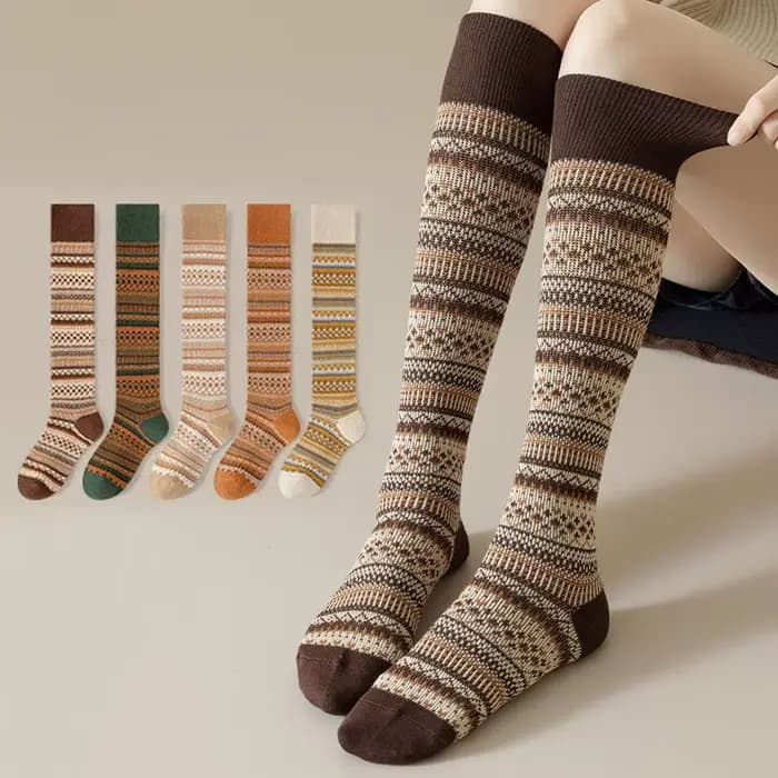 Chaussettes femmes moyen et haut Tube mollet et genou