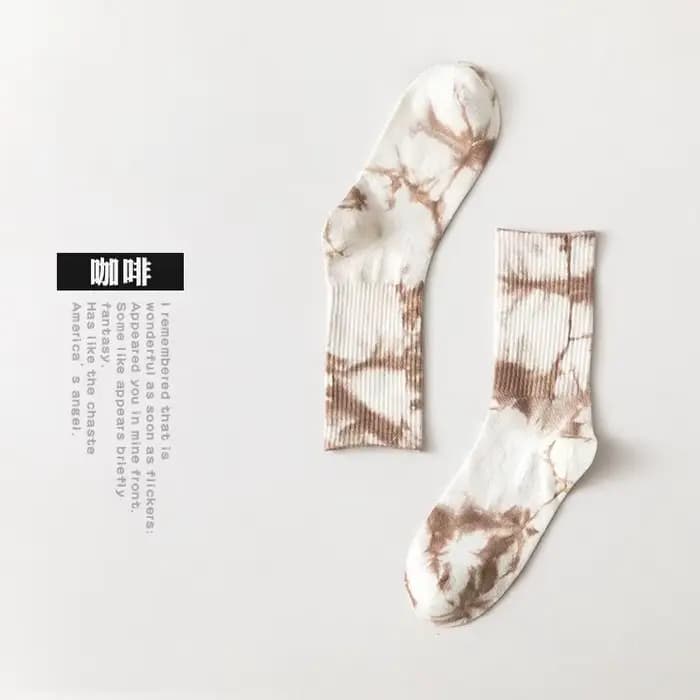 Chaussettes Tie-dye rue européenne et américaine Ins Hip-hop Tide marque Couple