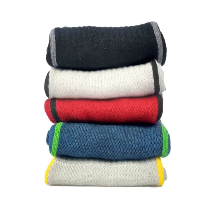 Chaussettes de sport athlétiques en coton rayé