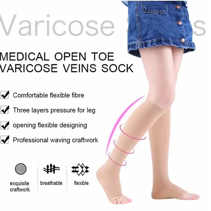 Bas de Compression médicaux pour femmes, 20 30mmgh, bas varices, diabète, œdème, soins infirmiers, enceintes, stock de circulation, genou, footbal