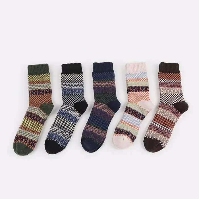 Chaussettes décontractées en laine de lapin pour hommes