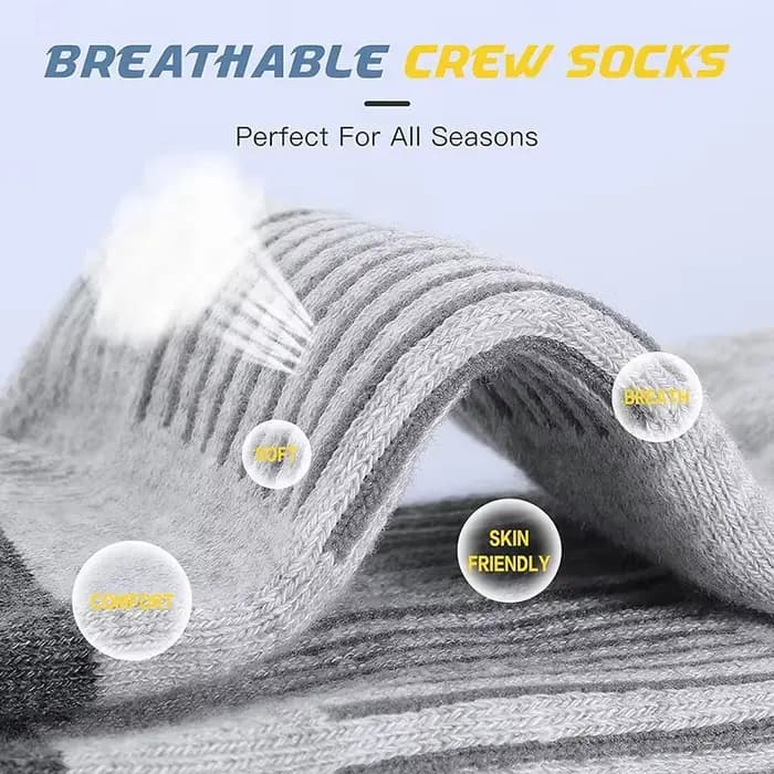 5 paires de chaussettes athlétiques pour hommes