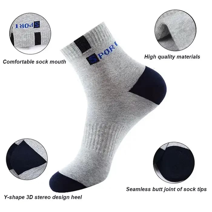 5 paires de chaussettes en coton pour hommes