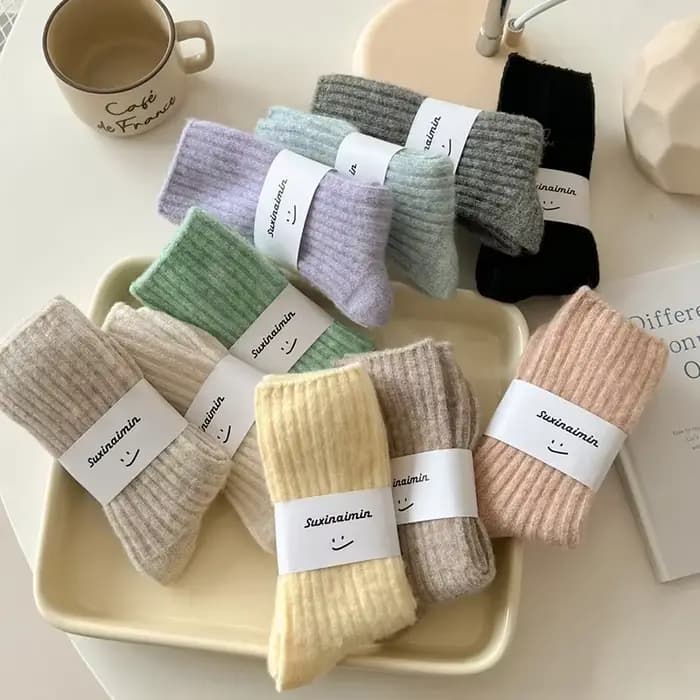 Laine cachemire épais hiver chaud femmes chaussettes