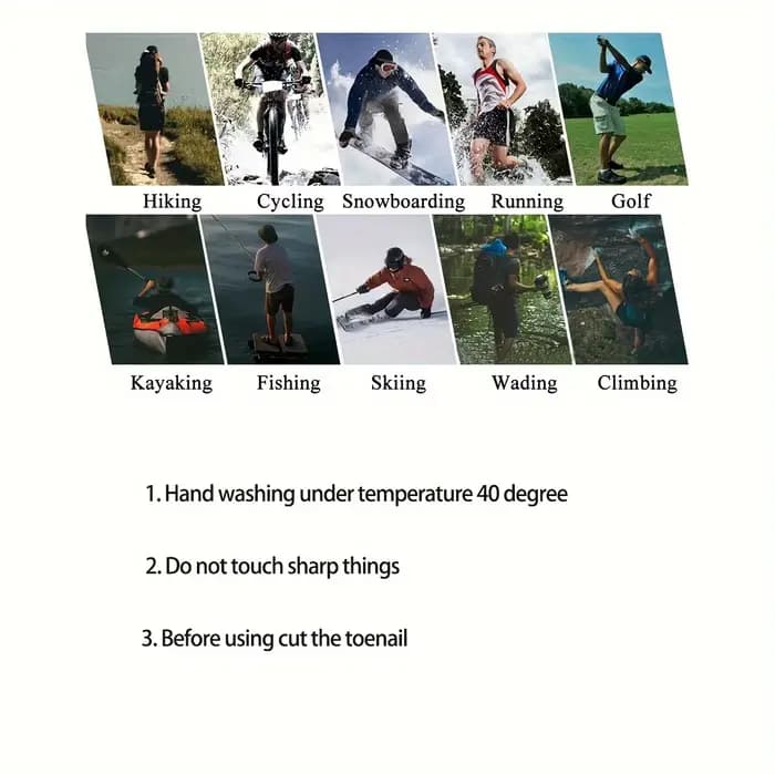 Chaussettes imperméables Sports de plein air randonnée Wading Camping Trekking hiver ski chaussette chaude respirant